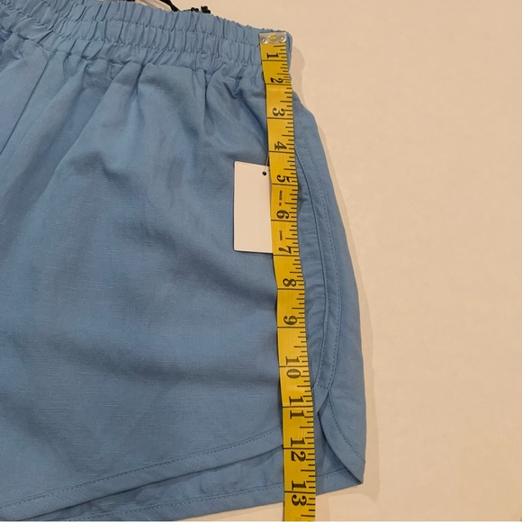 New BLANK NYC  Linen Pull- On Shorts In Bright Blue  Women’s Size XS - Picture 14 of 16